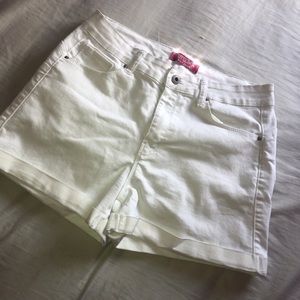 White Denim Shorts